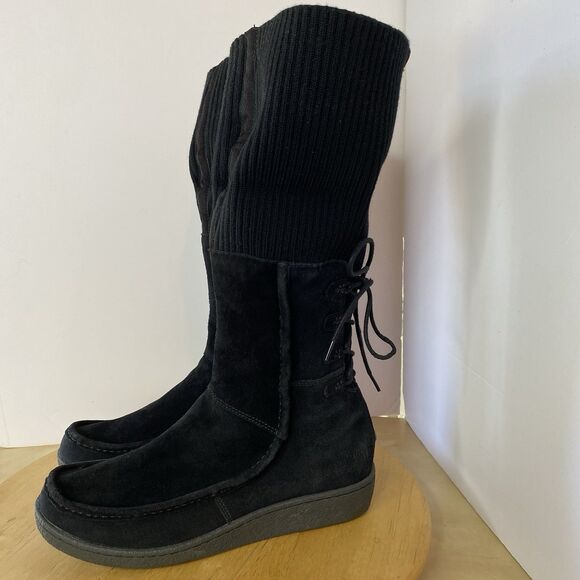 The North Face Alana Womens US 8.5M Winter Boots Black Ankle Zip Lace Up Boots - Picture 1 of 16